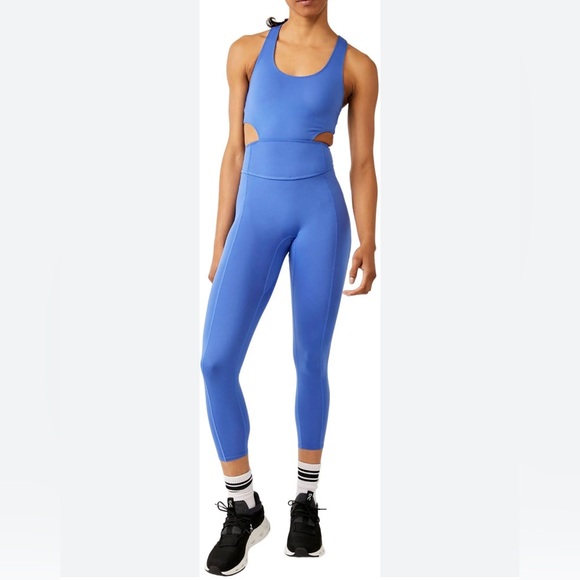 🆕 FREE PEOPLE Movement Back It Up Onesie-Color: Swim Club - Picture 3 of 9